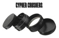 Stainless Steel 4 piece .55 mm "Cypher Crusher" weed grinder (Black)